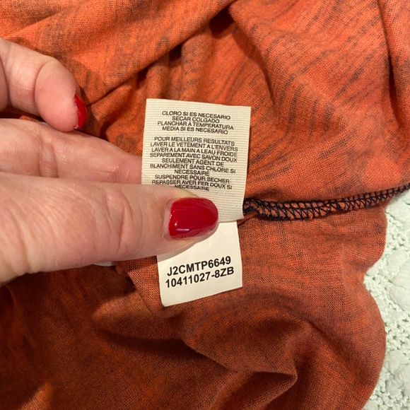 Rachel Roy Maxi Dress Size M | Burnt Orange & Black | Crocheted Collar | Pockets - Picture 8 of 11